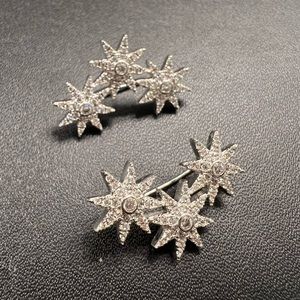 Star drop earrings / crawlers